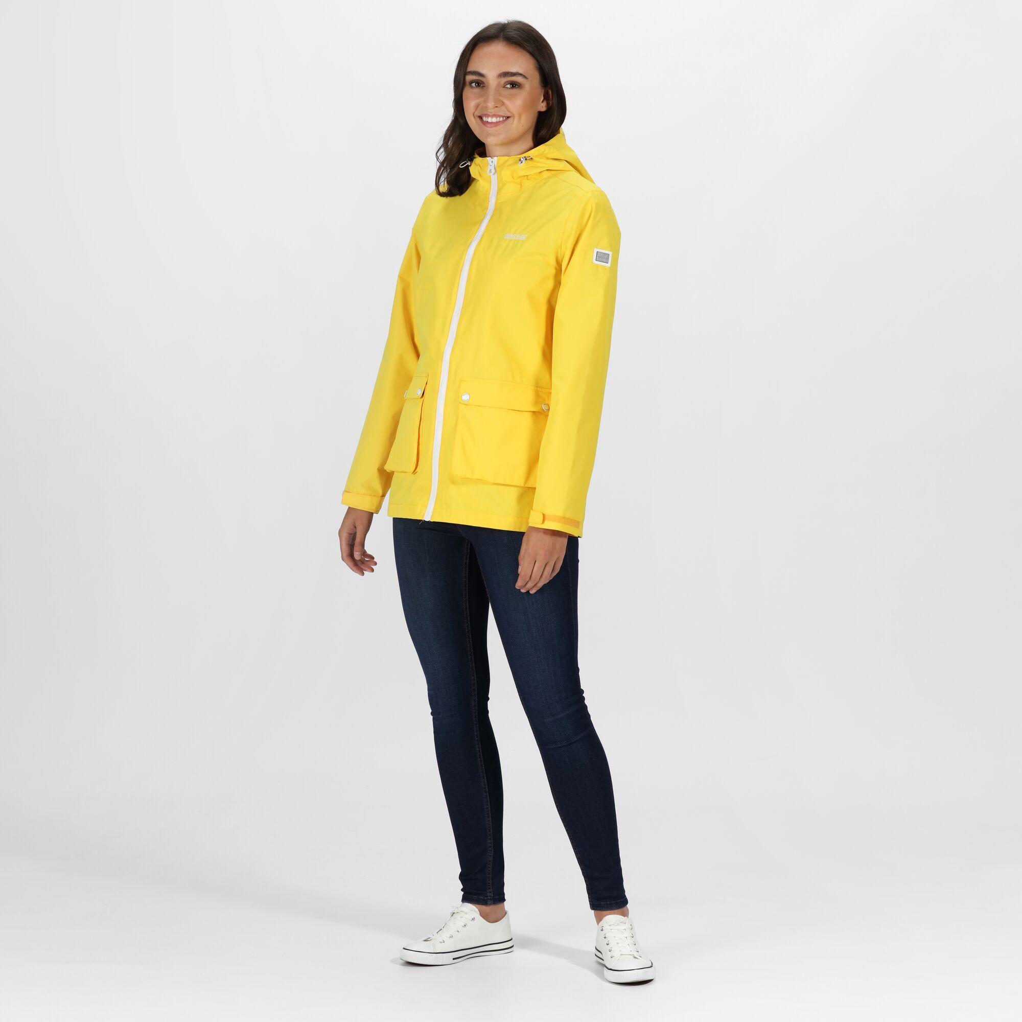 Women's Baysea Waterproof Hooded Jacket Yellow Sulphur - Image 3