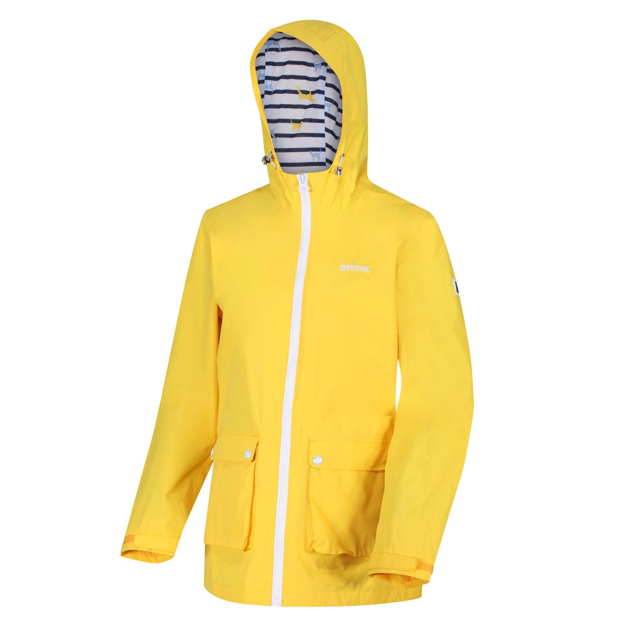 Women's Baysea Waterproof Hooded Jacket Yellow Sulphur - Image 4