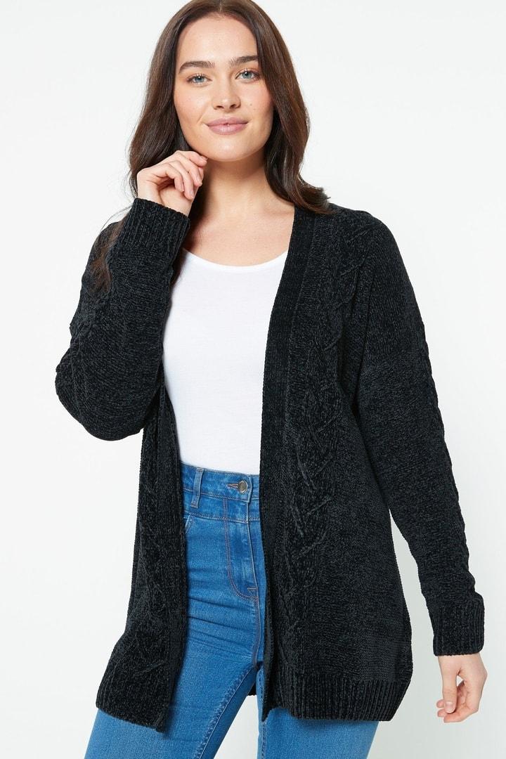 Studio Chenille Cardigan Black